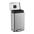 thumbnail image 2 of Simpli-Magic Fluted Edge 13 Gallon (50L) Rectangular Step Trash Can, Hands-Free Soft-Close Lid, Premium Fingerprint-Resistant Finish for Kitchen and Recycling, Choose Color, 2 of 4
