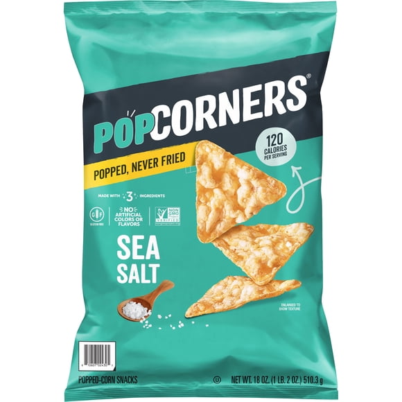 PopCorners Sea Salt Flavored Whole Grain Snacks, 18 oz.