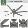 thumbnail image 4 of Hunter Downtown ENERGY STAR® Damp Rated Ceiling Fan and Wall Control - 72" & 60" Assorted Colors, 4 of 19