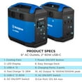 thumbnail image 7 of Westinghouse iGen1000s 592 Wh, 600 Running Watts, 1200 Peak Watts Power Station, 7 of 11