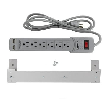 Seville Classics UltraHD Power Strip With Mounting Bracket