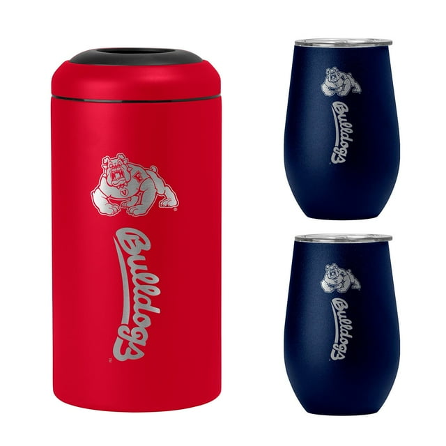 NCAA Stainless Steel Wine Chiller and Tumbler Set