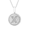 thumbnail image 1 of Diamond Initial Pendant Necklace in Sterling Silver, 1 of 5