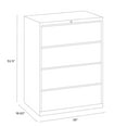 thumbnail image 2 of Hirsh 36" Wide 4 Drawer Metal Lateral File Cabinet for Home and Office, Choose Color, 2 of 16