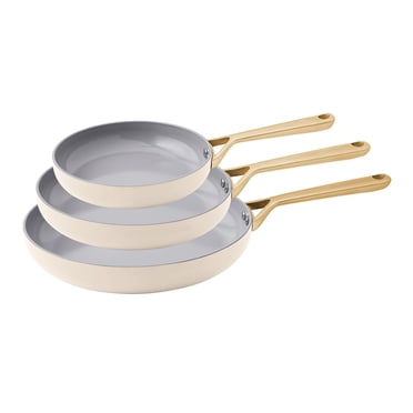 Member's Mark 3-Piece Modern Ceramic Fry Pan Set, Assorted Colors