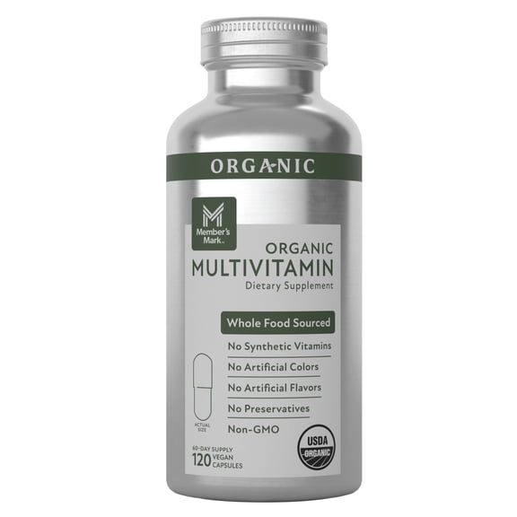 Member's Mark Organic Multivitamin Vegan Capsules, 120 ct.