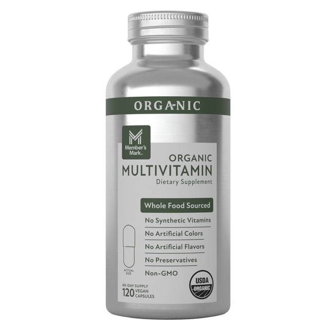 Member's Mark Organic Multivitamin Vegan Capsules, 120 ct.
