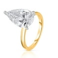 thumbnail image 2 of Lab Created Pear Cut Solitaire Diamond Ring In 18K Gold, 2 of 7