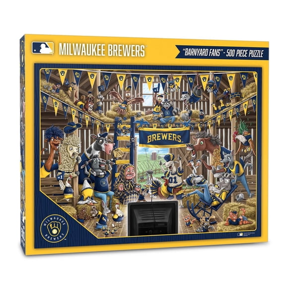 YouTheFan MLB 500 pc. Barnyard Fans Puzzle, Assorted Teams