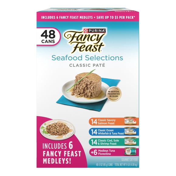 Purina Fancy Feast Variety Pack, Wet Cat Food, 48 ct., 3 oz., Choose Flavor
