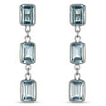 thumbnail image 2 of Emerald Cut Gemstone Dangle Earrings in 14K Gold, 2 of 4