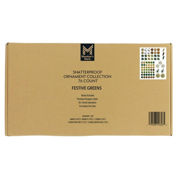 Member's Mark Shatterproof Ornament Collection, 76 pcs. - Samsclub.com