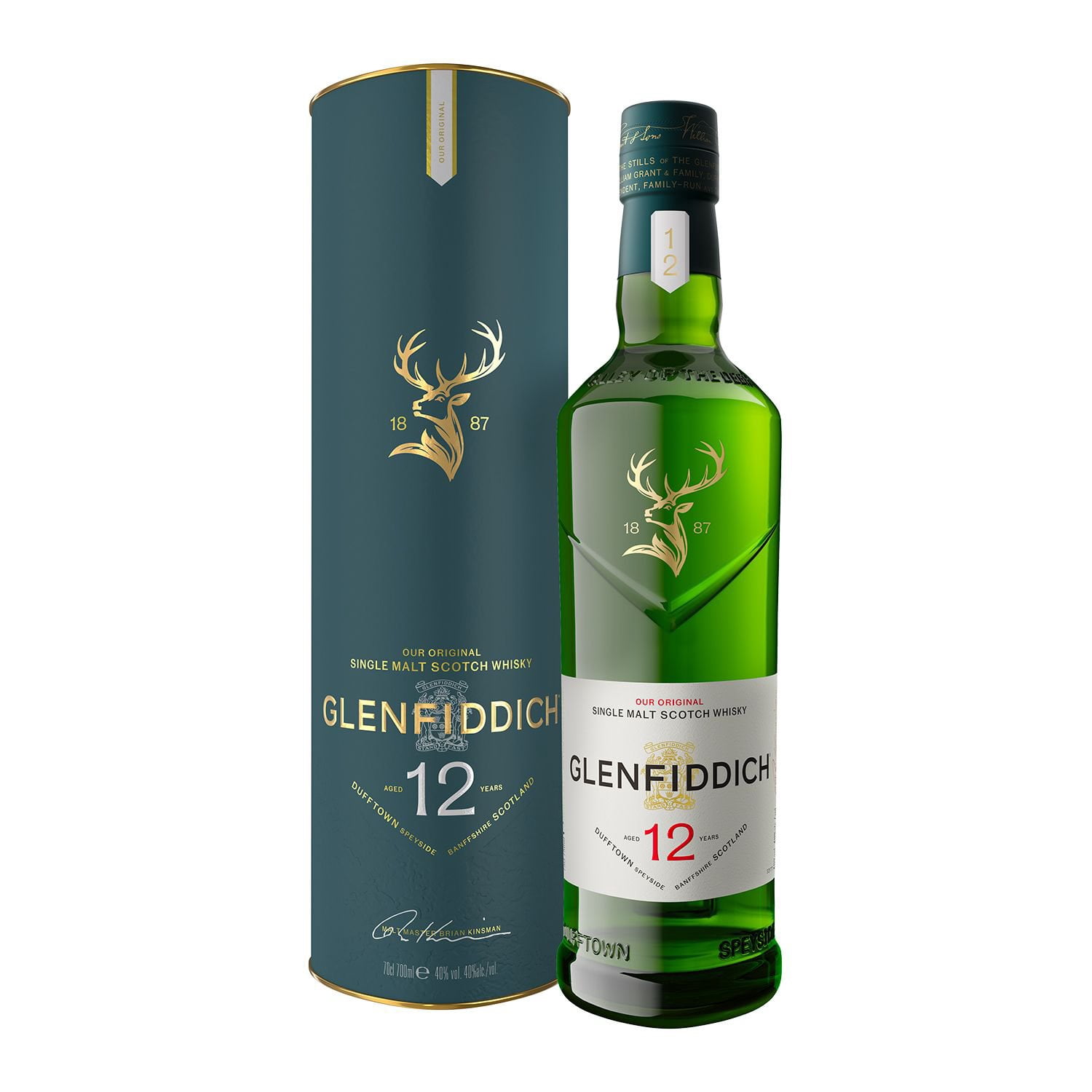 Glenfiddich 12 Year Single Malt Scotch Whisky, 750 ml