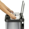 thumbnail image 7 of GLAD Anti-Microbial Odor Protection 20 Gallon Stainless Steel Step Trash Can - Including 30ct GLAD 20 Gallon Trash Bags, 7 of 8