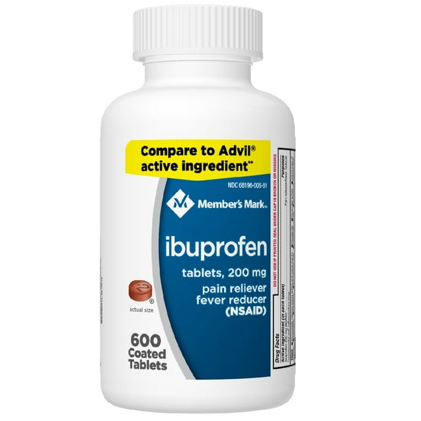Member's Mark Ibuprofen Tablets 200 mg. (600 ct., 2 pk