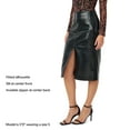 thumbnail image 4 of Edited by Hunter McGrady Women's Faux Leather Midi Skirt, 4 of 9