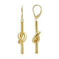 thumbnail image 1 of Love Knot Stick Drop Stud Earrings in 14K Gold, 1 of 6