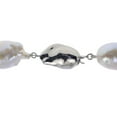 thumbnail image 3 of 18" 12-15mm White Nucleated Baroque Cultured Freshwater Pearl Necklace in Sterling Silver, 3 of 4