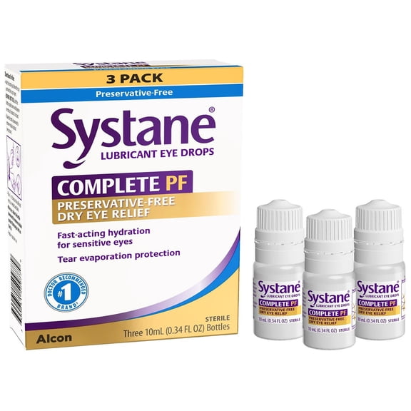 Systane Complete Multi-Dose Preservative Free Lubricant Eye Drops 10 ml., 3 pk.