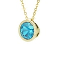 thumbnail image 2 of Round Cut Gemstone Bezel Pendant in 14K Gold, 2 of 6