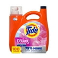 thumbnail image 1 of Tide with Ultra Downy Liquid Laundry Detergent, April Fresh Scent, 100 Loads, 128 fl oz, 1 of 7
