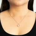 thumbnail image 5 of 0.50 CT. T.W. Double Circle Dancing Diamond Pendant Necklace in 14K Gold, 5 of 7
