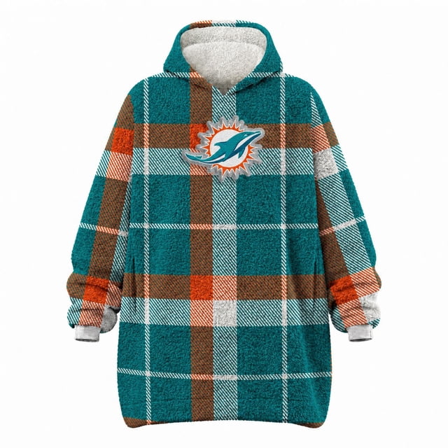 Pegasus Sports Miami Dolphins Wearable Sherpa Throw