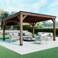 thumbnail image 1 of Backyard Discovery Arcadia Cedar Gazebo with PowerPort, Choose Size, 1 of 9