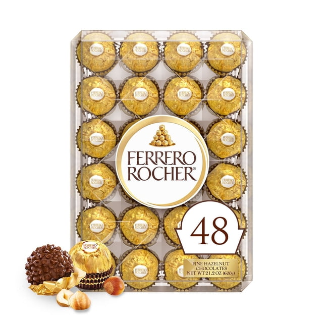Ferrero Rocher Premium Milk Chocolate Hazelnut, 48 ct.