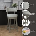 thumbnail image 5 of HH2 Home Lawton Wood Counter Height or Bar Height Swivel Stool, 5 of 13