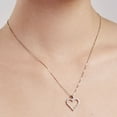 thumbnail image 4 of Round Cut Heart Diamond Pendant Necklace in 14K Gold, 4 of 5