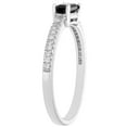 thumbnail image 3 of Baguette Cut Gemstone and 0.10 CT. T.W. Diamond Ring in 14K Gold, 3 of 4