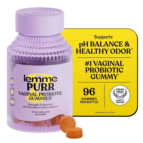 Lemme Purr Vaginal Probiotic Gummies, Pineapple, 96 ct.
