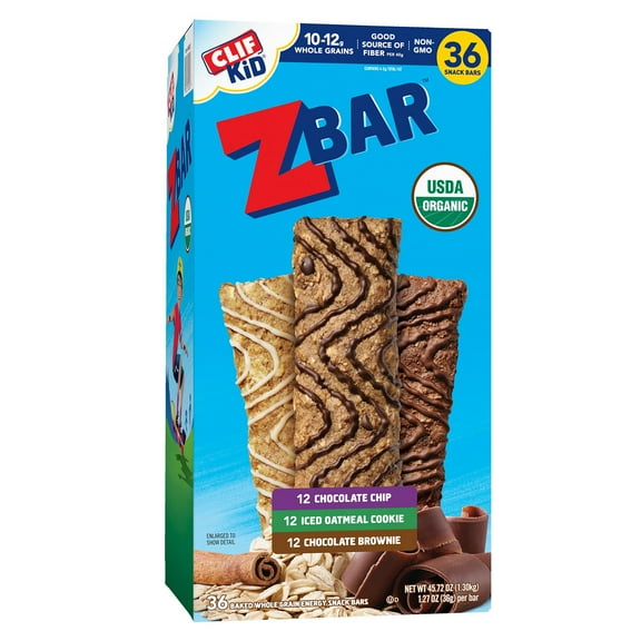 Zbar Soft Baked Organic Granola Snack Bars, Variety Pack, 36 pk.