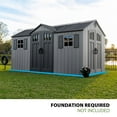 thumbnail image 2 of Lifetime 15' x 8' Dual Entry Outdoor Storage Shed, Gray, 2 of 12