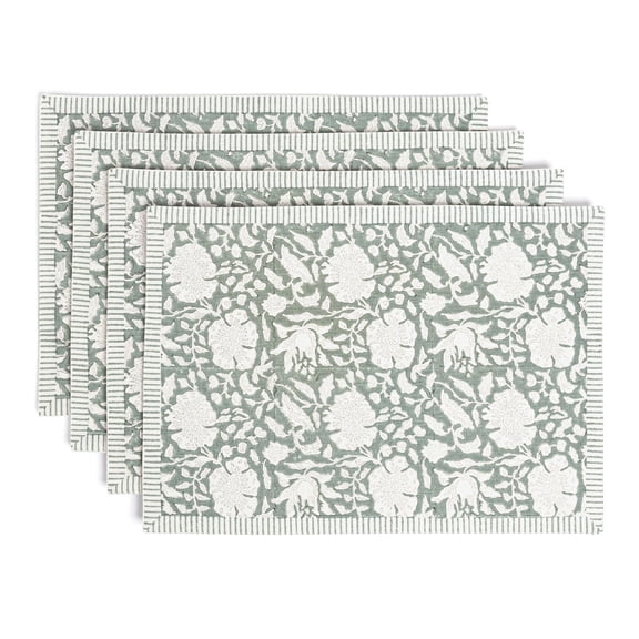 Over&back Set of 4 Printed Cotton Placemats