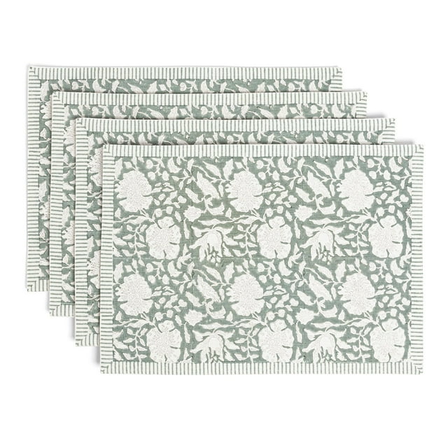 Over&back Set of 4 Printed Cotton Placemats
