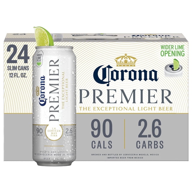 Corona Premier Mexican Light Lager Beer, 12 fl. oz. can, 24 pk.