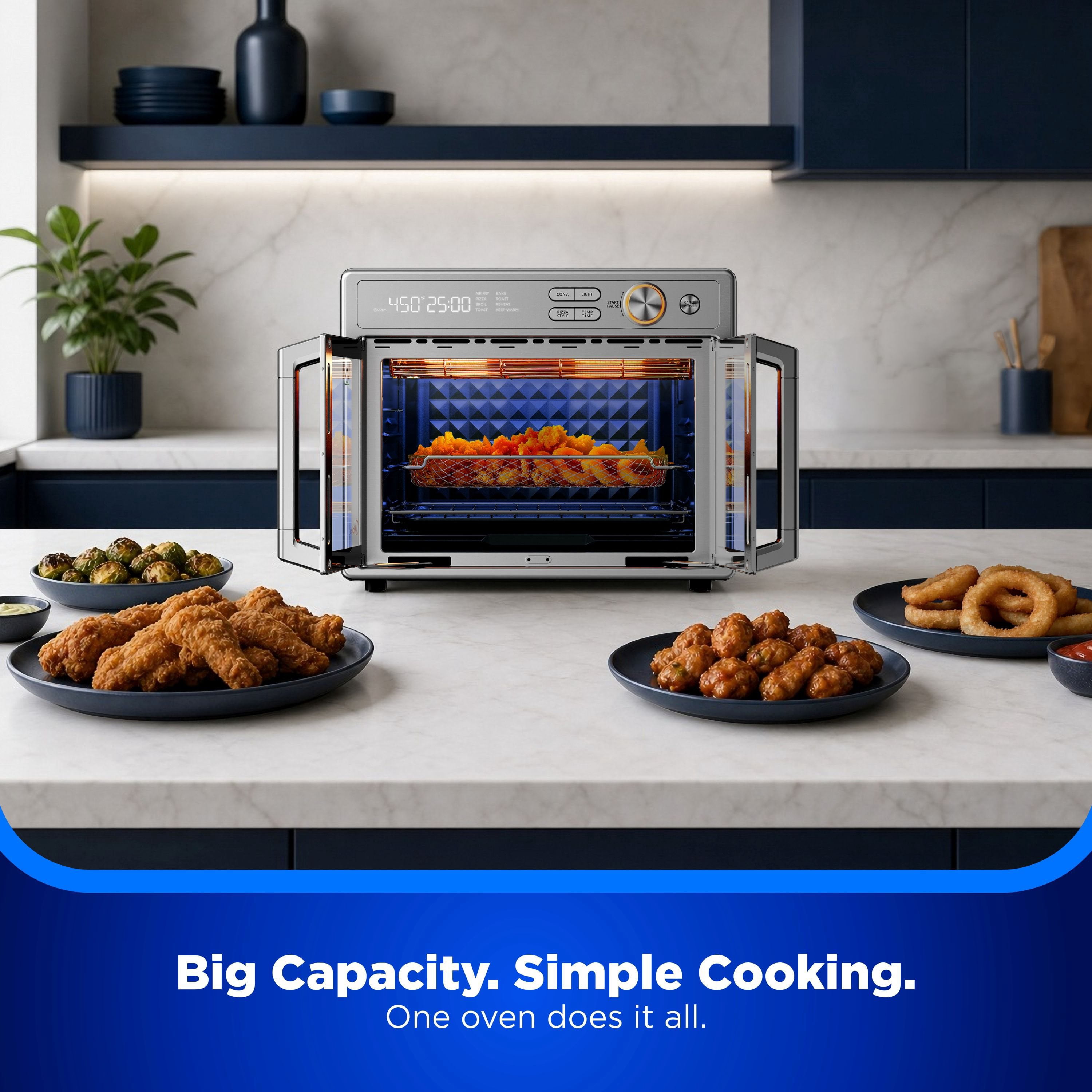 OVEN PROOF ミッキー&プルート Midea Flexify Pro French Door Toaster Oven Air Fryer - Samsclub.com