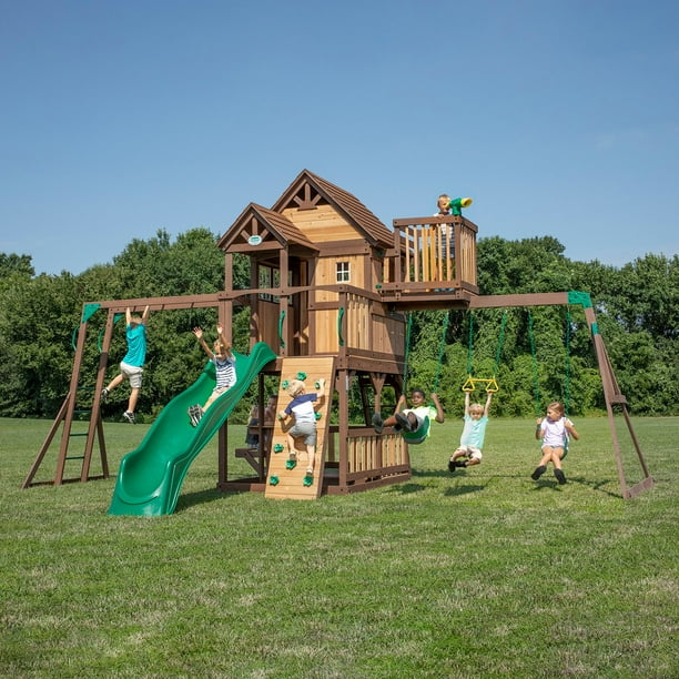 Backyard Discovery Skyfort II Cedar Swing Set/PlaySet - Samsclub.com