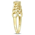 thumbnail image 4 of Emerald Cut Garnet Link Ring in 14K Gold, 4 of 8