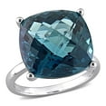 thumbnail image 1 of Cushion Cut London Blue Topaz Ring in 14K Gold, 1 of 7