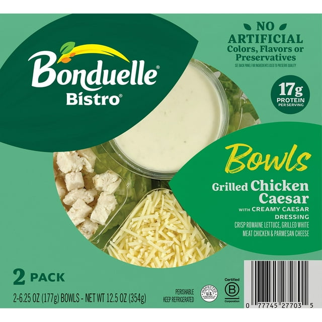Bonduelle Bistro Caesar Salad with Chicken, 6.25 oz., 2 pk.