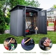 thumbnail image 3 of Lifetime 8' x 5' Modern Outdoor Storage Shed, Gray, 3 of 10