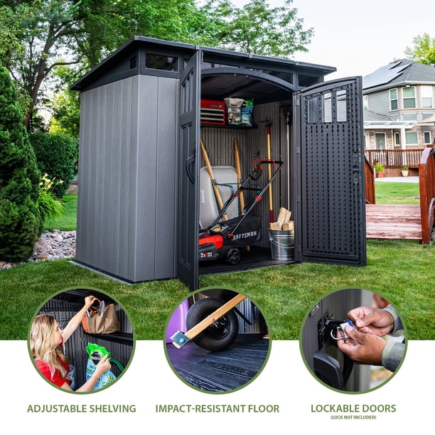 Lifetime 8' x 5' Modern Outdoor Storage Shed, Gray - Samsclub.com