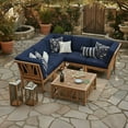 thumbnail image 2 of Cambridge Casual Catalina Teak Sofa Set with Cushions, 6pc, 2 of 11