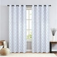thumbnail image 1 of Aria Embroidery Window Panel Curtains (Pair) 5" to 8" Length Options, 1 of 4