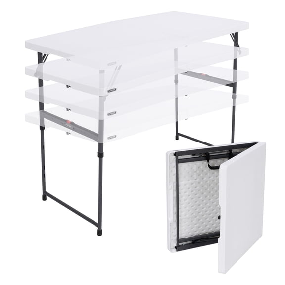 Lifetime 4' Residential Fold-In-Half Adjustable Height Table