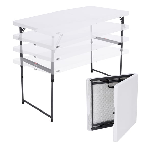 Lifetime 4' Residential Fold-In-Half Adjustable Height Table