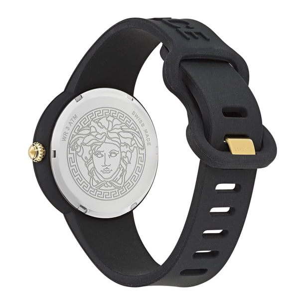 Versace VE6G00223 Black Medusa Dial Quartz Silicone Swiss Made, New Watch Versace Medusa Pop Quartz Watch, Silicon, Black, 39 mm  main image 4